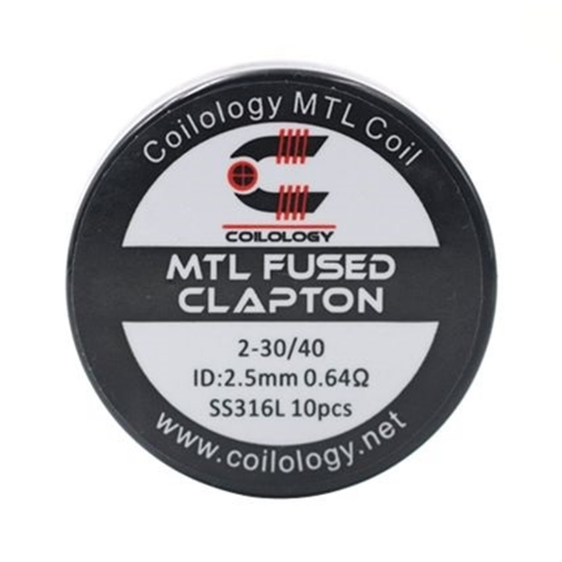 Coilology MTL Fused Clapton Coil SS316L 0.64ohm 10pcs