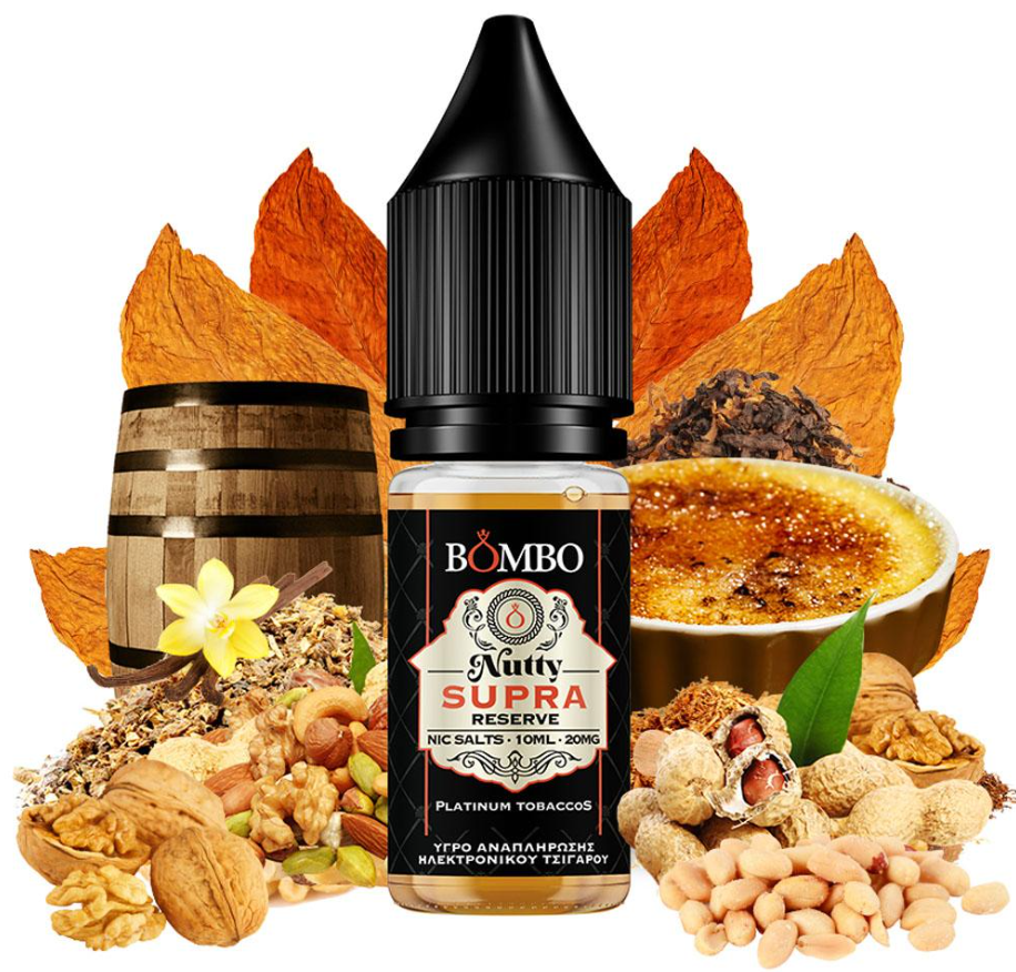 Bombo - Platinum Tobaccos Nutty Supra Reserve Nic Salts 10ml 20mg