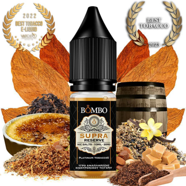 Bombo - Platinum Tobaccos Supra Reserve Nic Salts 10ml 20mg